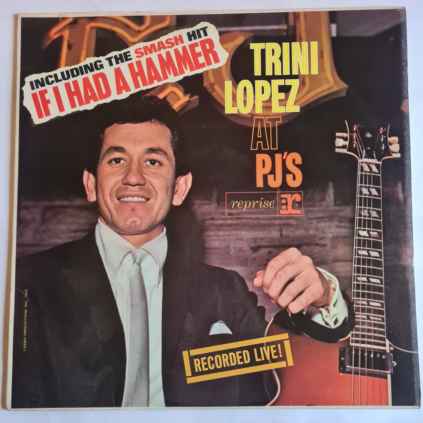 Trini Lopez– Trini Lopez At PJ's - 1963 (UK pressing) - Vinyl Record LP