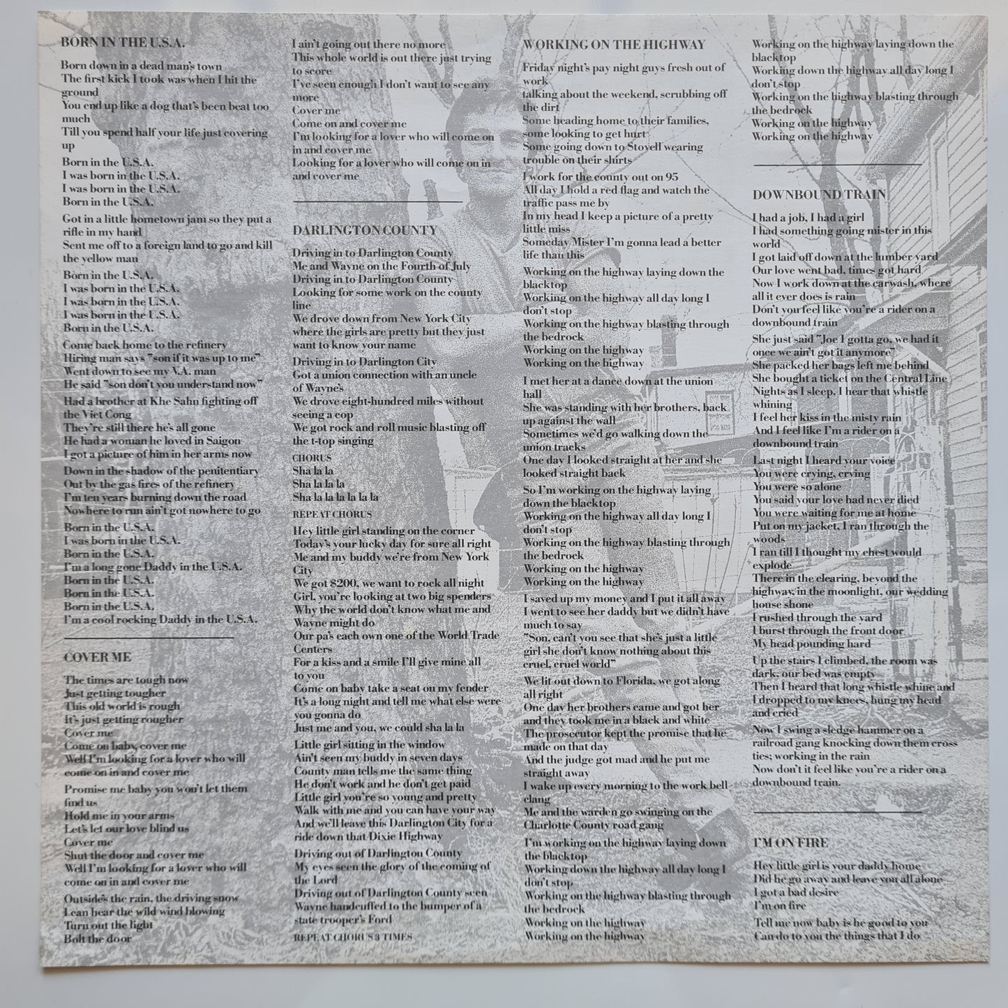 Bruce Springsteen – Born In The USA - 1984 (Australian Pressing) - Vinyl Record LP