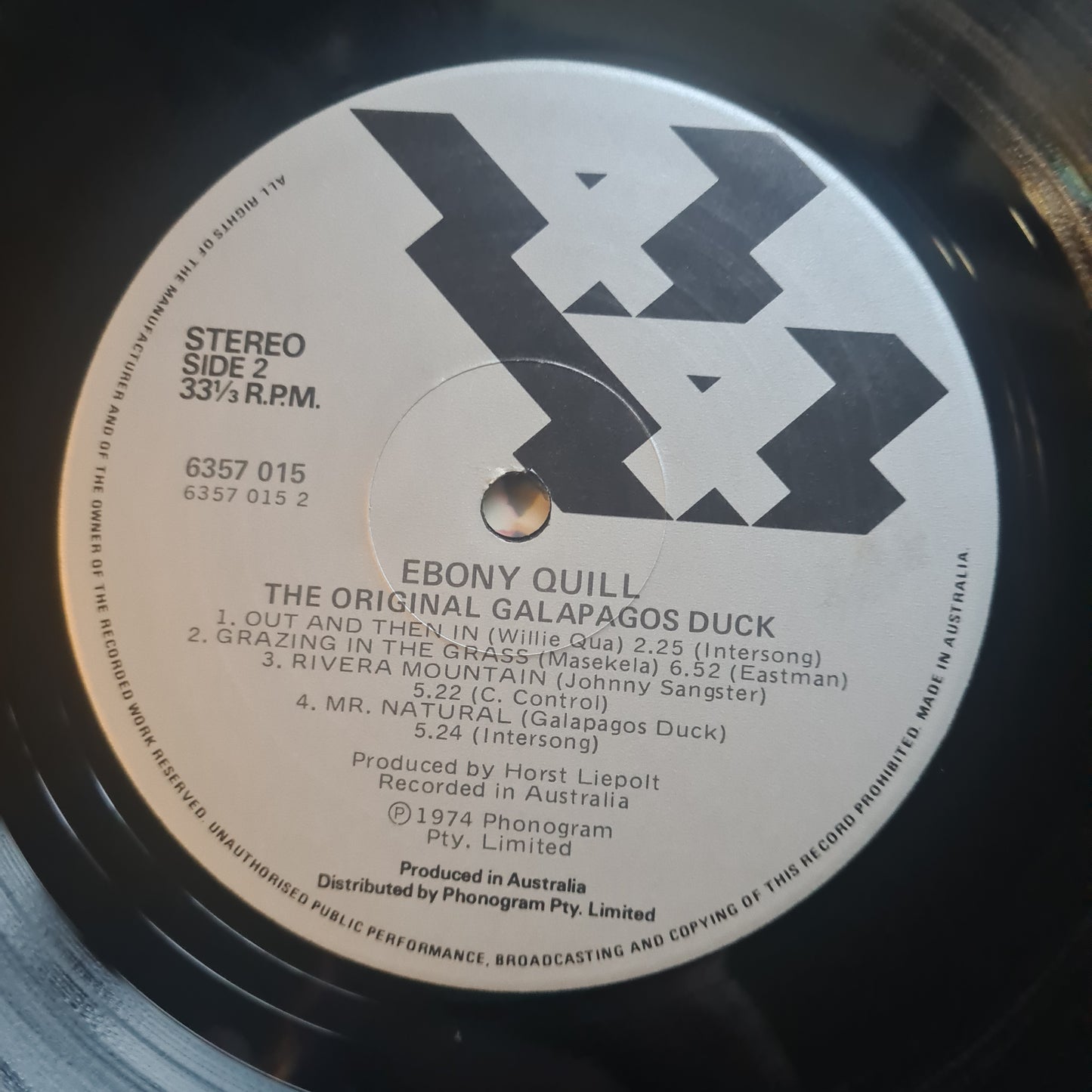 The Original Galapagos Duck – Ebony Quill - 1974 - Vinyl Record LP (near mint)