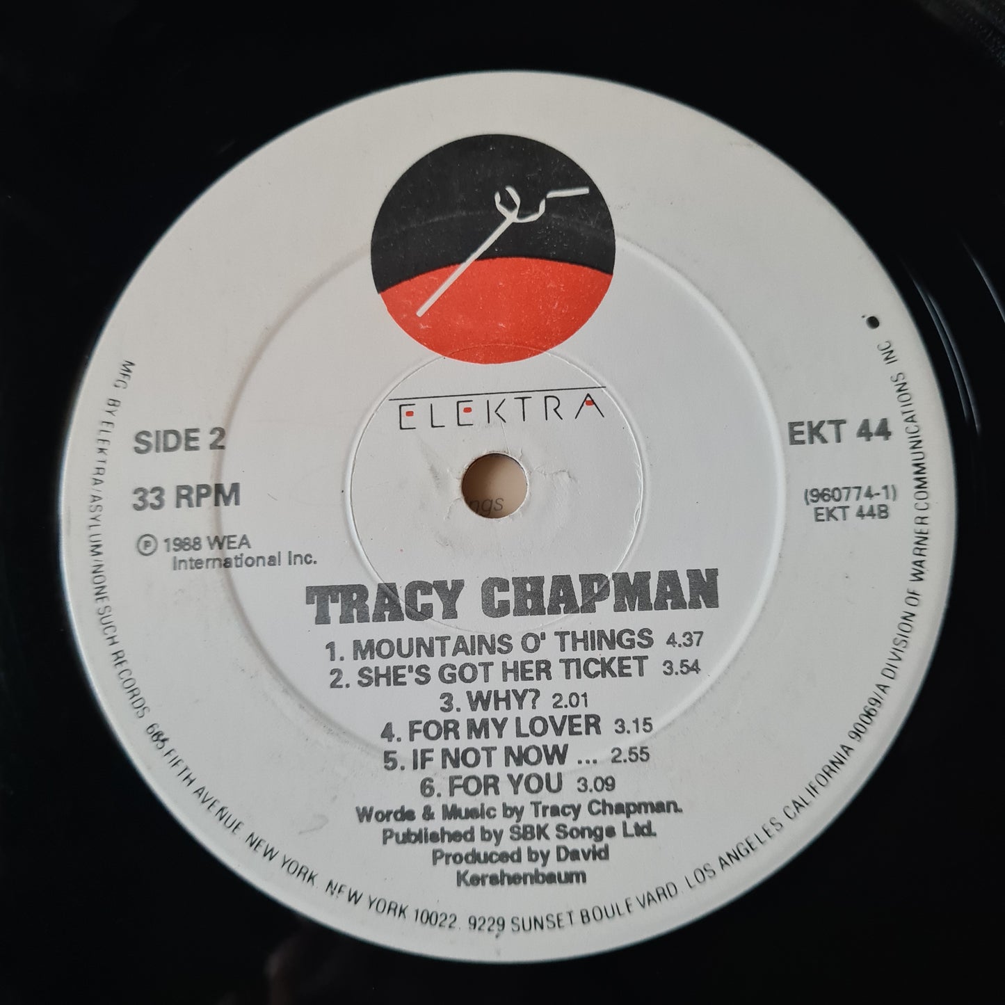 Tracy Chapman – Tracy Chapman - 1988 - (Irish Pressing) - Vinyl Record LP