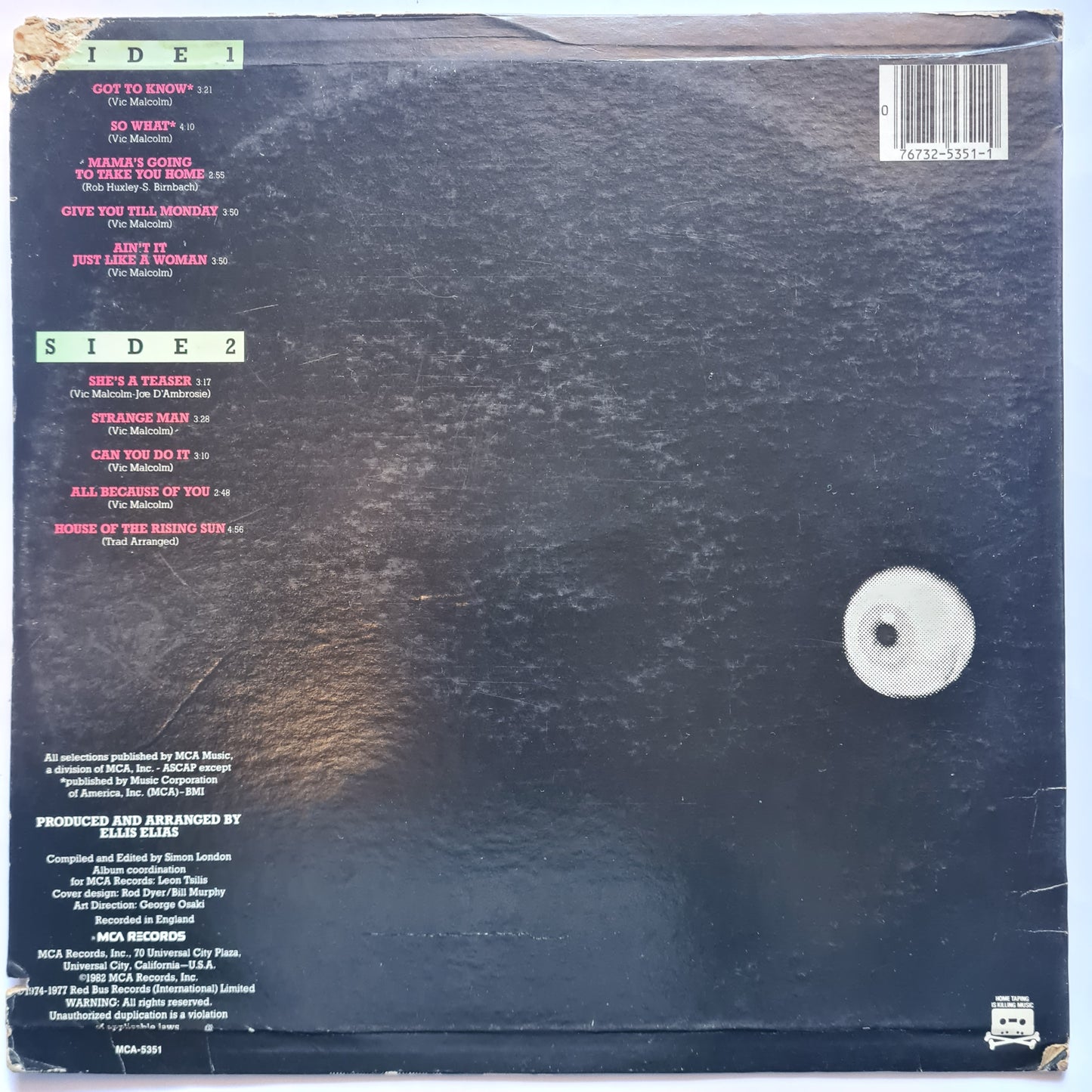 Brian Johnson (Geordie, AC/DC) – Strange Man - 1982 - Vinyl Record LP