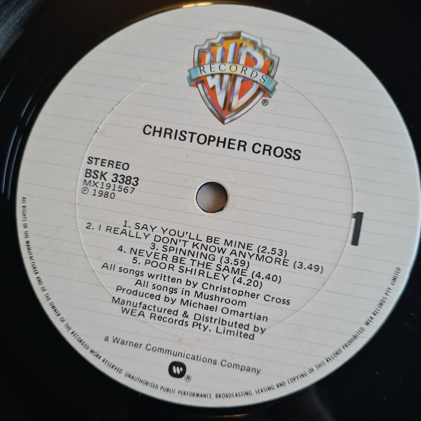 Christopher Cross – Christopher Cross - 1979 - Vinyl Record LP