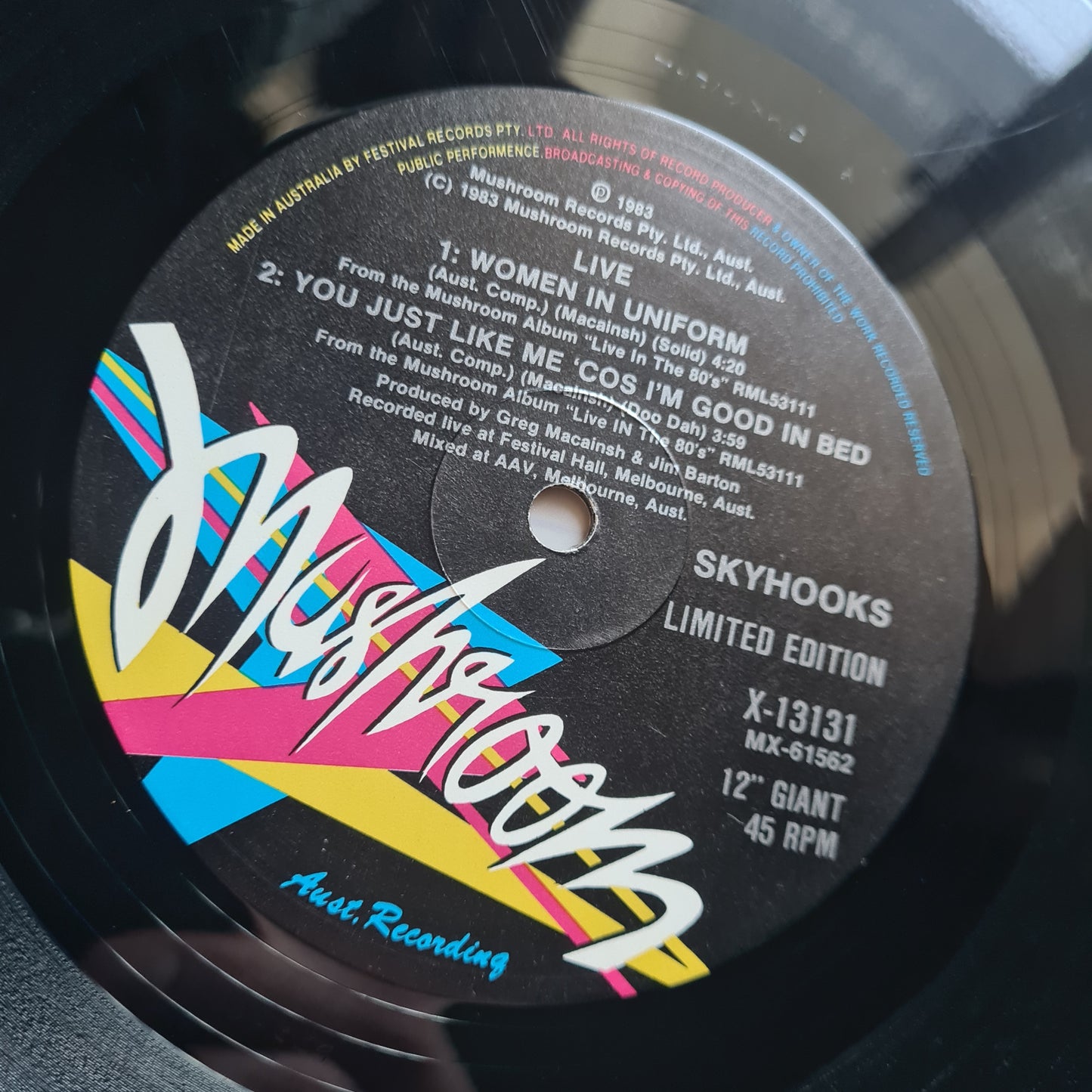 Skyhooks – Women In Uniform (Extended Dance Mix) - 1983 (12inch Single) - Vinyl Record