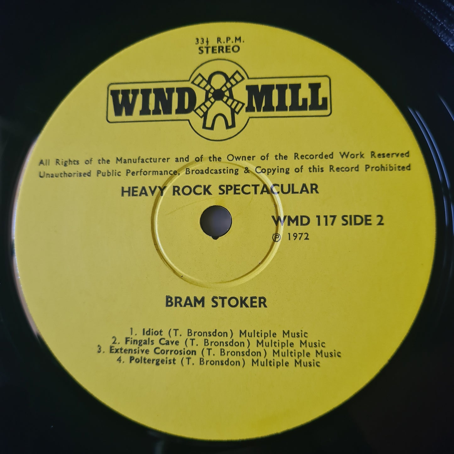 Bram Stoker – Heavy Rock Spectacular - 1972 - Vinyl Record LP