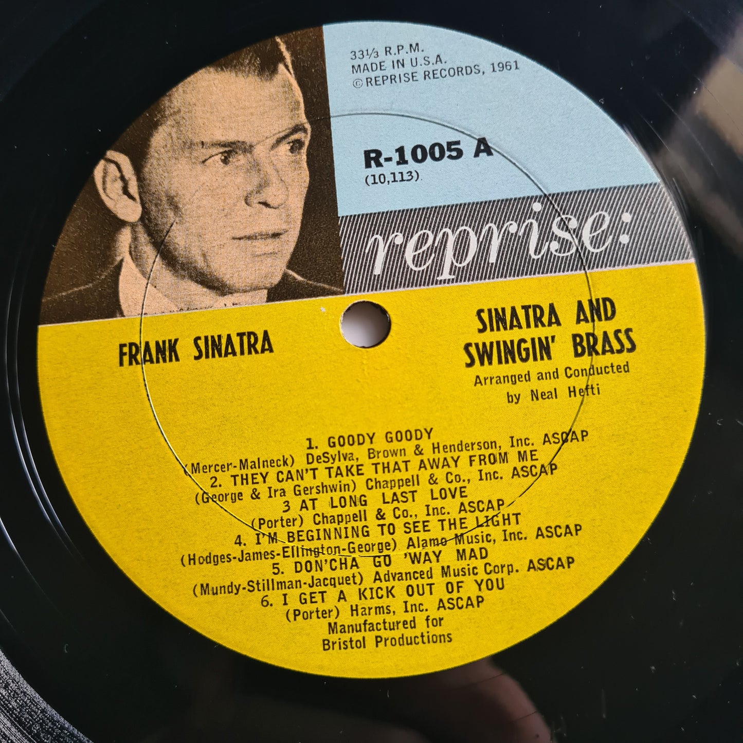 Frank Sinatra – Sinatra And Swingin' Brass - 1962 (US Pressing) - Vinyl Record LP