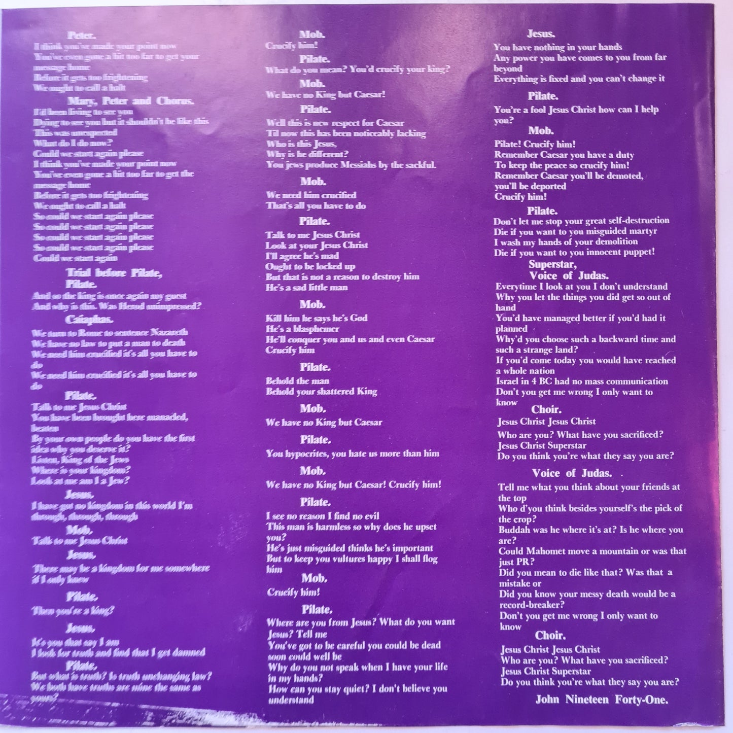 Various – Jesus Christ Superstar (Original Australian Cast Recording) - 1972 (Gatefold) - Vinyl Record LP