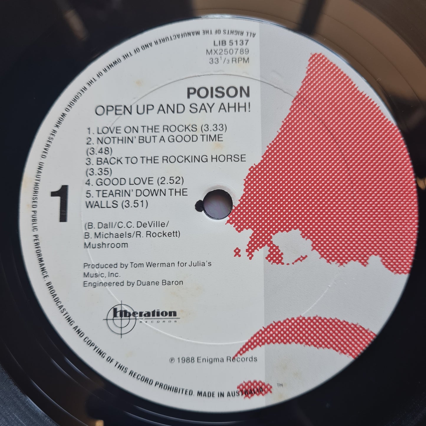 Poison – Open Up & Say... Ahh! - 1988 - Vinyl Record LP