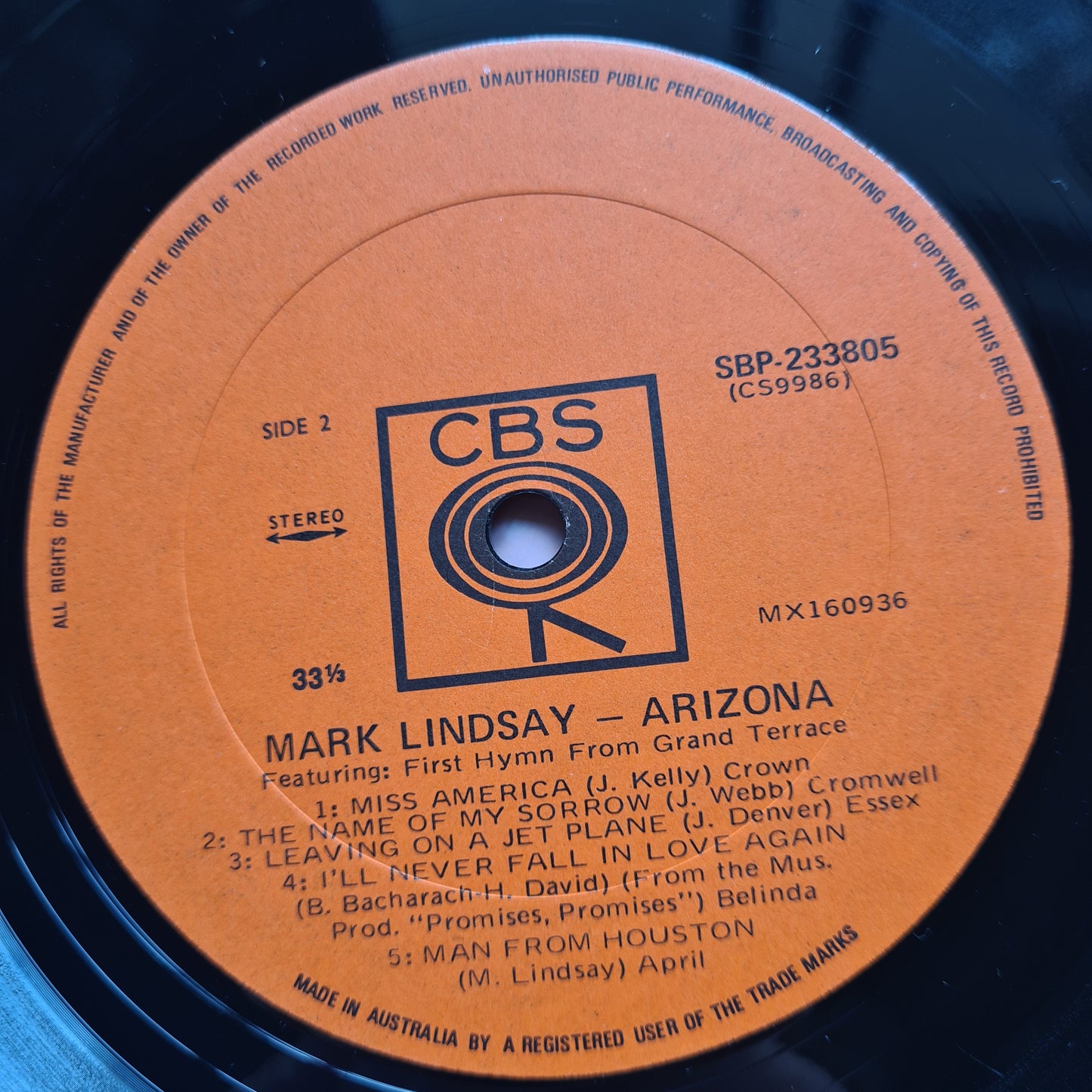 Mark Lindsay – Arizona - 1969 - Vinyl Record LP