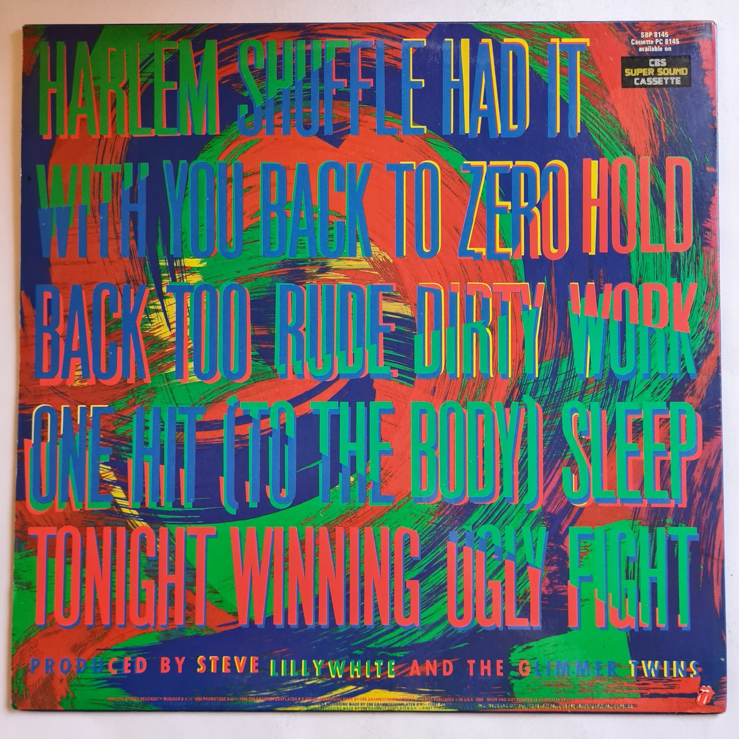 The Rolling Stones – Dirty Work - 1986 - Vinyl Record LP
