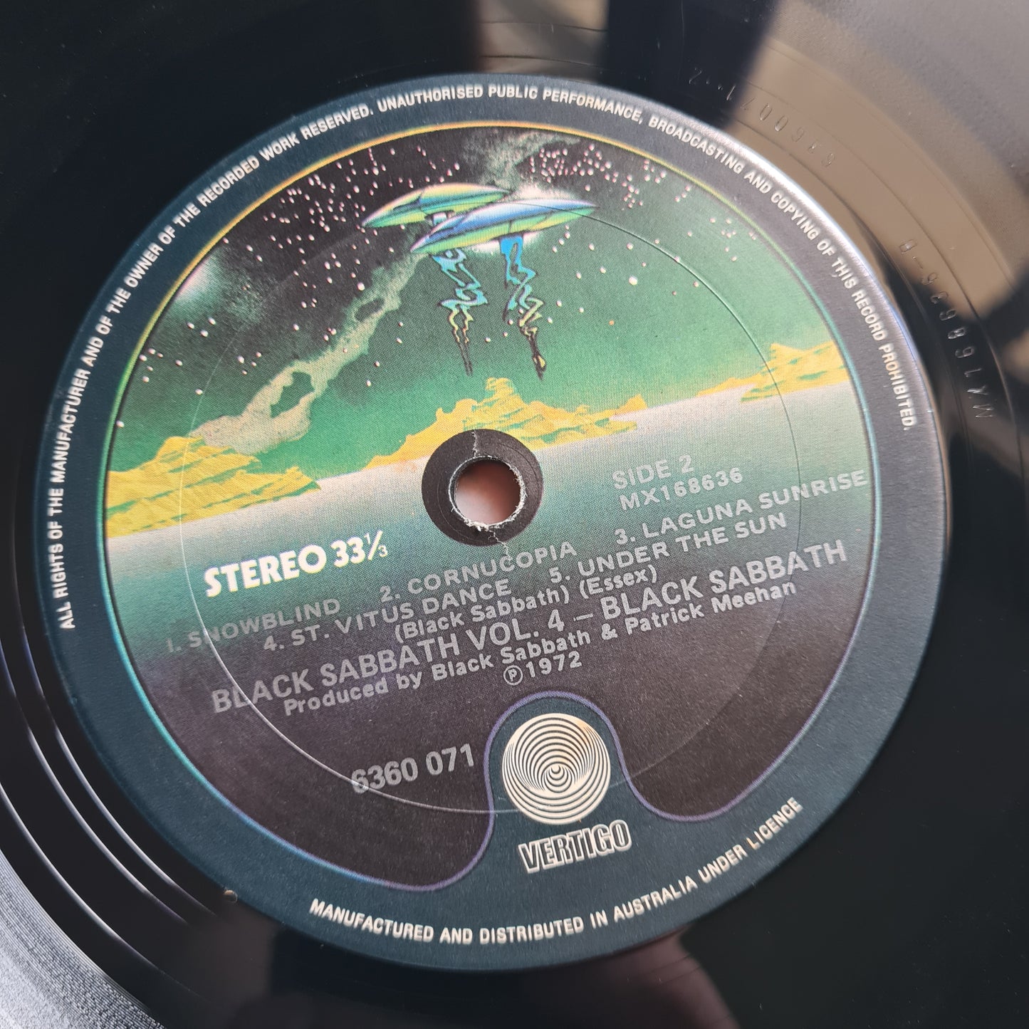 Black Sabbath – Black Sabbath Vol 4 - 1972 (Rare 1973 Australian Pressing Spaceship Label) - Vinyl Record LP (near mint)