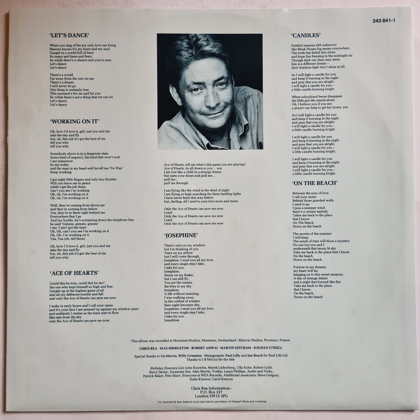 Chris Rea – The Best Of Chris Rea: New Light Through Old Windows - 1988 - Vinyl Record LP (near mint)