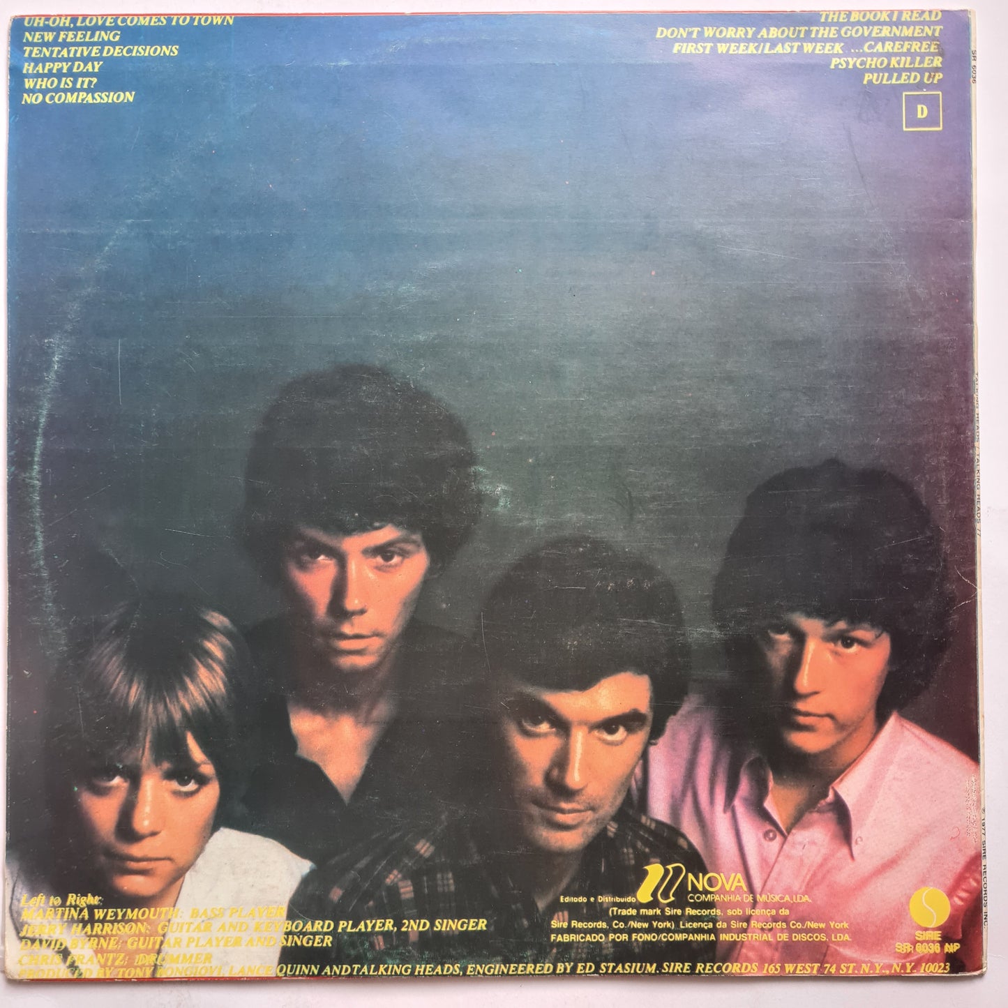 Talking Heads – Talking Heads: 77 - 1977 (Portuguese Pressing) - Vinyl Record LP