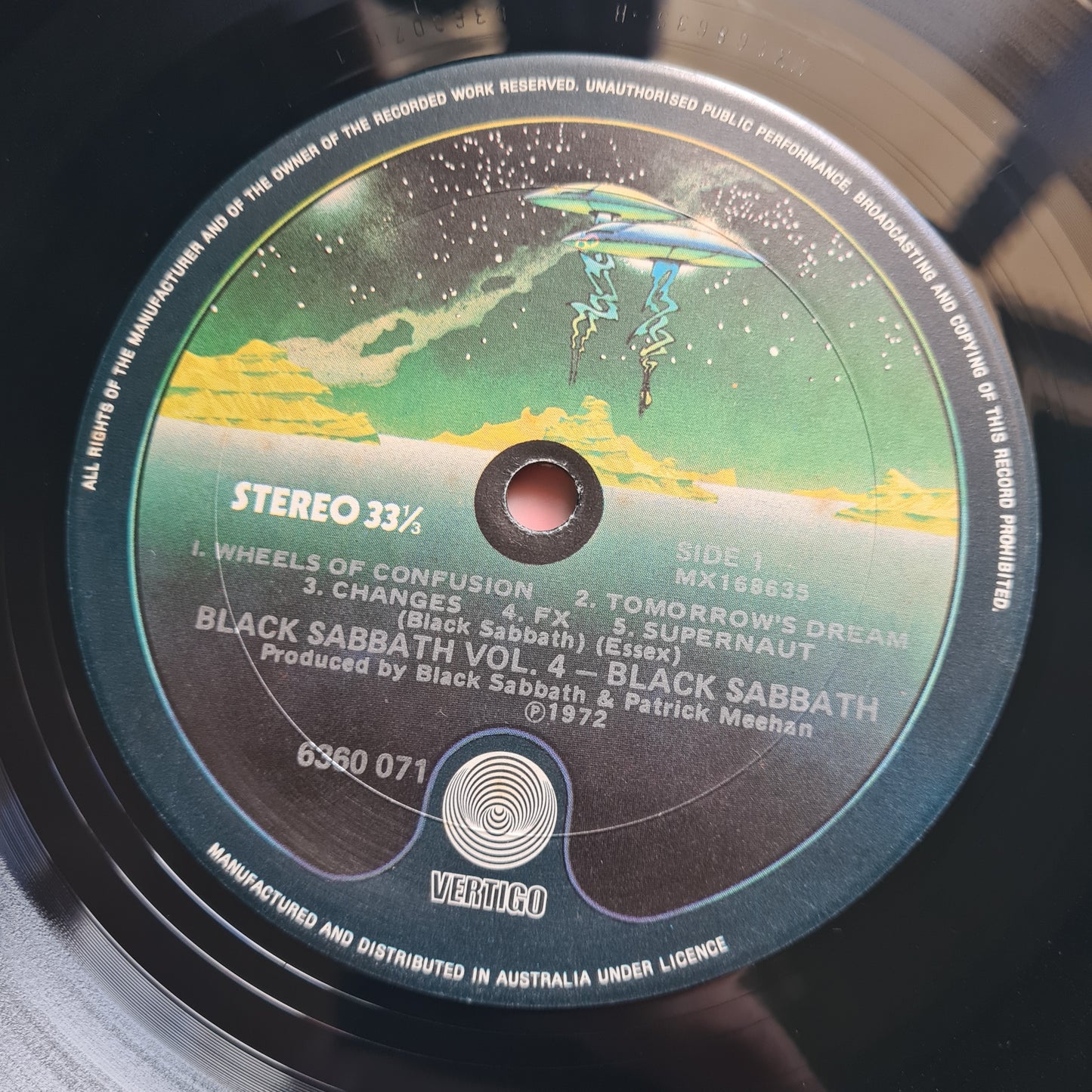Black Sabbath – Black Sabbath Vol 4 - 1972 (Rare 1973 Australian Pressing Spaceship Label) - Vinyl Record LP (near mint)