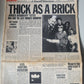 Jethro Tull – Thick As A Brick - 1972 - Vinyl Record LP (Newspaper Cover)