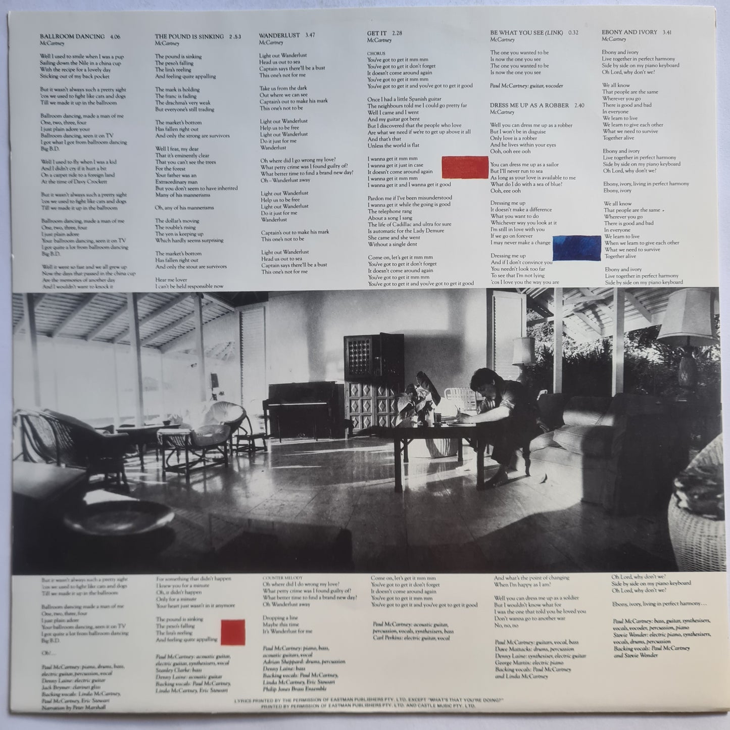 Paul McCartney (Beatles) – Tug Of War - 1982 Vinyl Record LP (near mint)