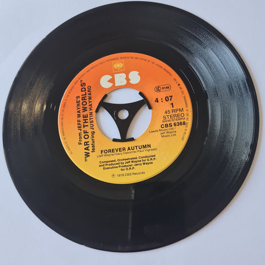 Jeff Wayne Feat. Justin Hayward – Forever Autumn (From "War Of The Worlds")- 1978 - Vinyl Record 7" Single - 45 RPM