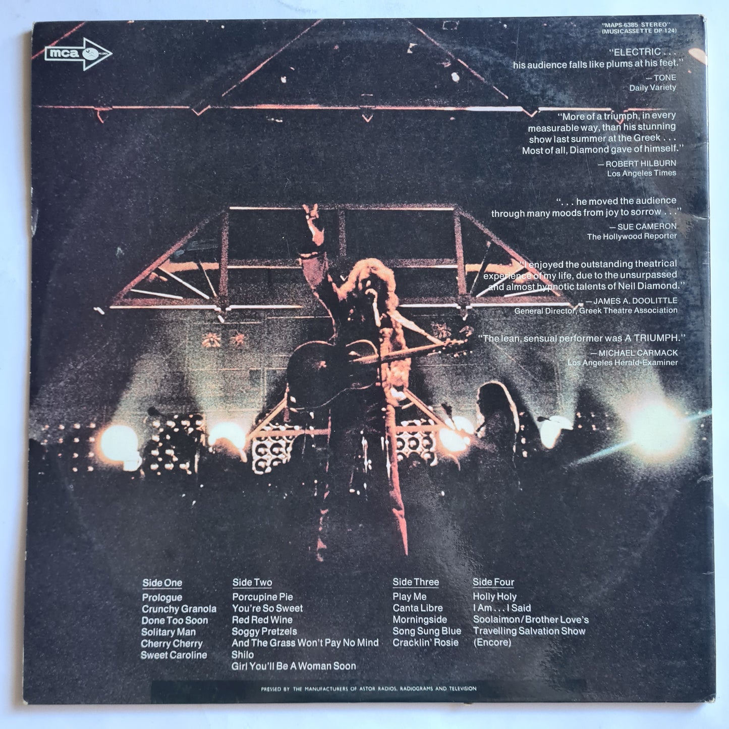 Neil Diamond – Hot August Night (1st Australian Pressing) - 1972 - Vinyl Record 2LP