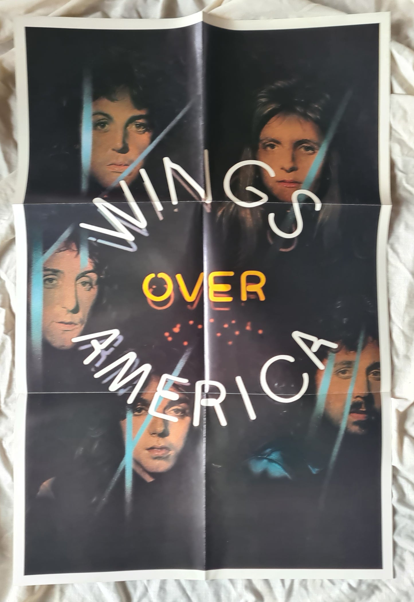 Wings (Paul McCartney) – Wings Over America (with Rare Poster)- 1973 (Gatefold) - 3LP Vinyl Record