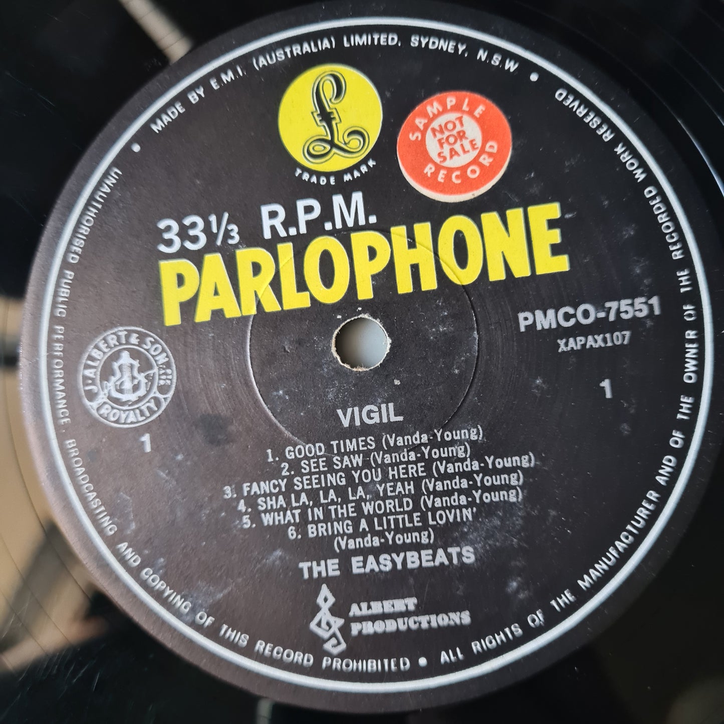 The Easybeats – Vigil - 1968 (First MONO Australian Pressing)- Vinyl Record LP - RARE