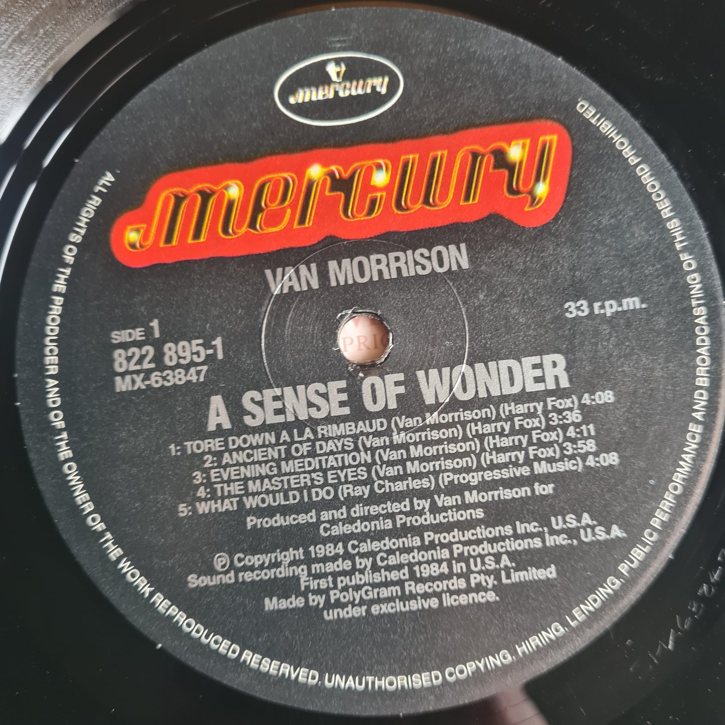 Van Morrison – A Sense Of Wonder - 1984 - Vinyl Record LP
