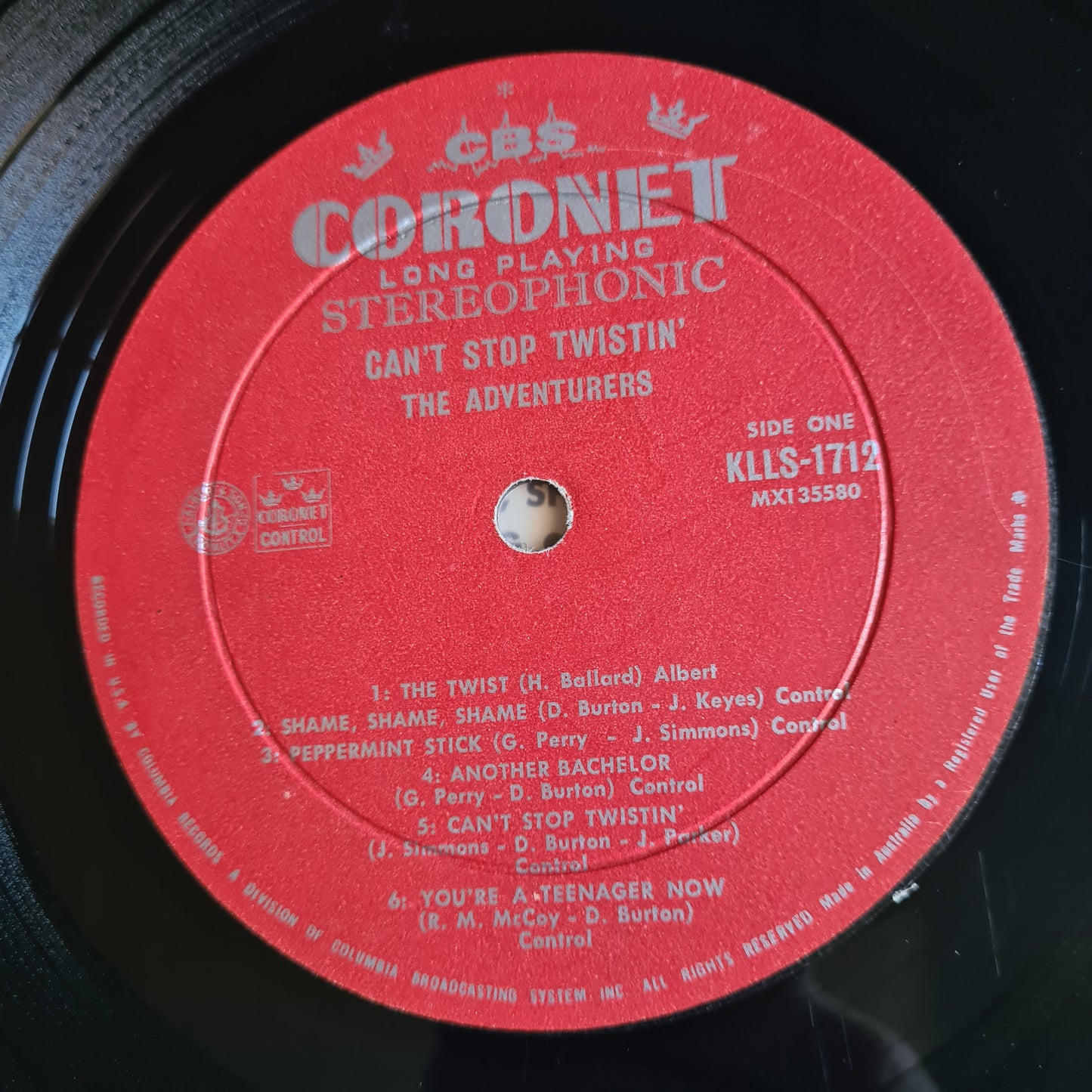 The Adventurers – Can't Stop Twistin' - 1961 - Vinyl Record LP