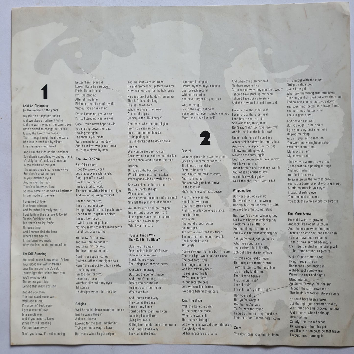 Elton John – Too Low For Zero - 1983 - Vinyl Record LP