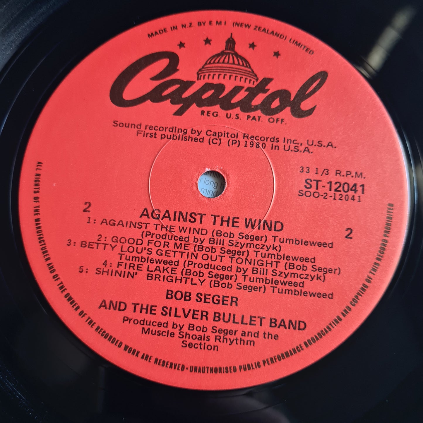 Bob Seger & The Silver Bullet Band – Against The Wind - 1980 - Vinyl Record LP (near mint)