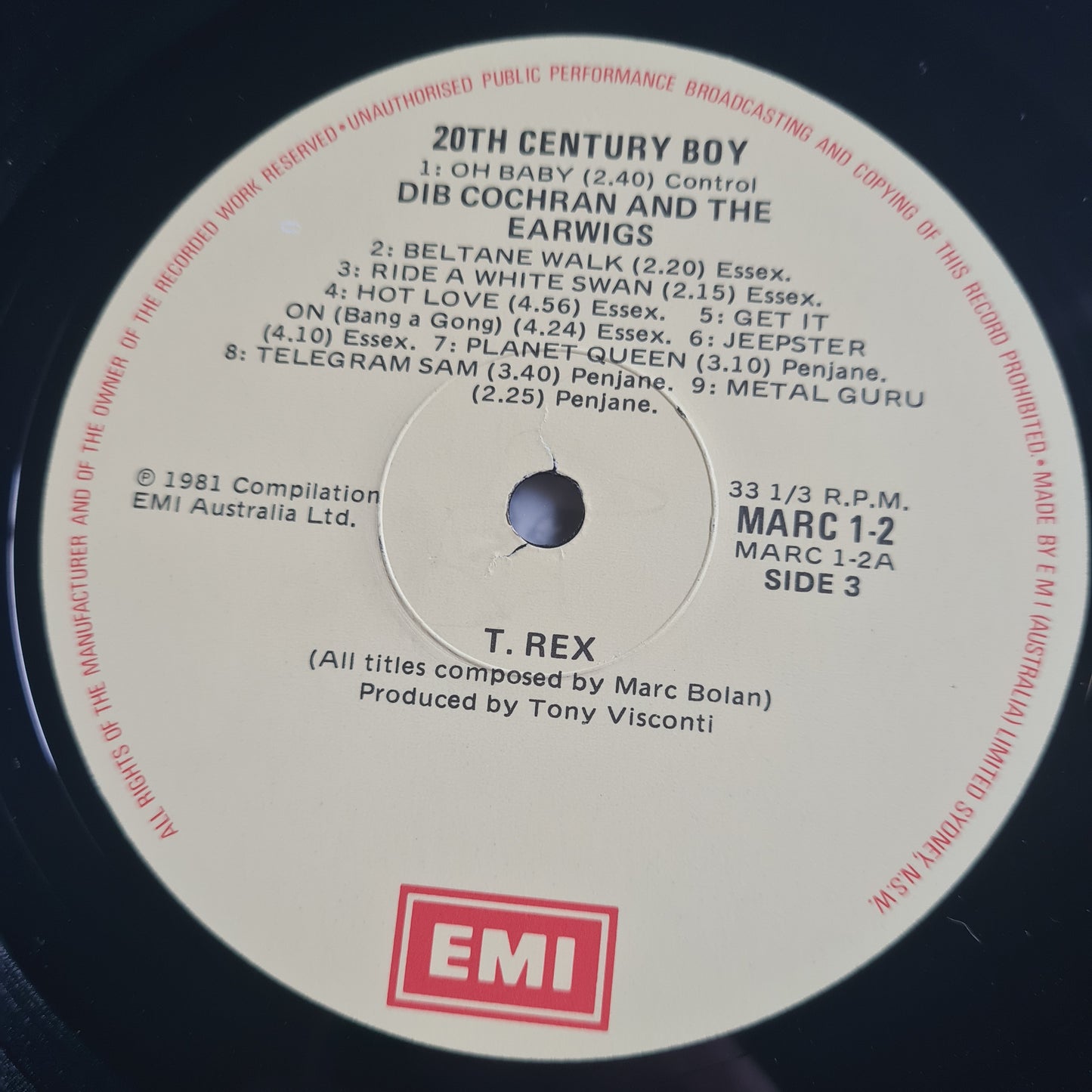 Marc Bolan (T.Rex) – 20th Century Boy - 1981 - Vinyl Record 3LP