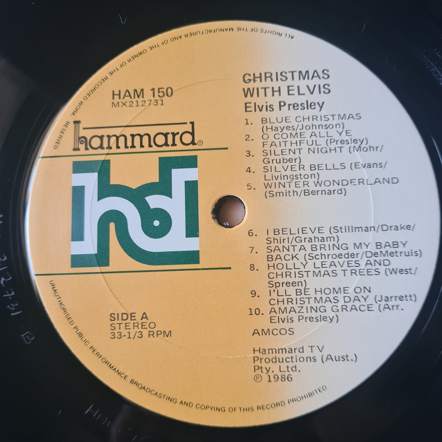 Elvis Presley – Christmas With Elvis - 1986 - Vinyl Record LP