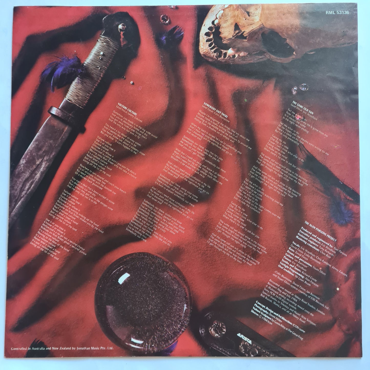 The Alan Parsons Project – Vulture Culture - 1985 - Vinyl Record LP (near mint)