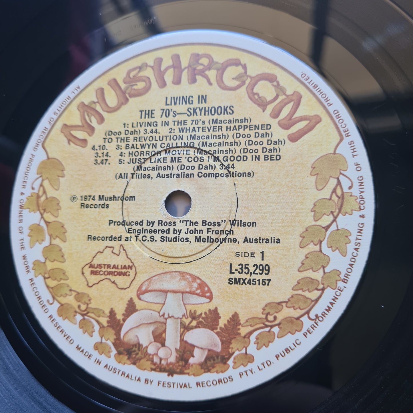 Skyhooks – Living In The 70's - 1974 (2nd Australian pressing) - Vinyl Record LP