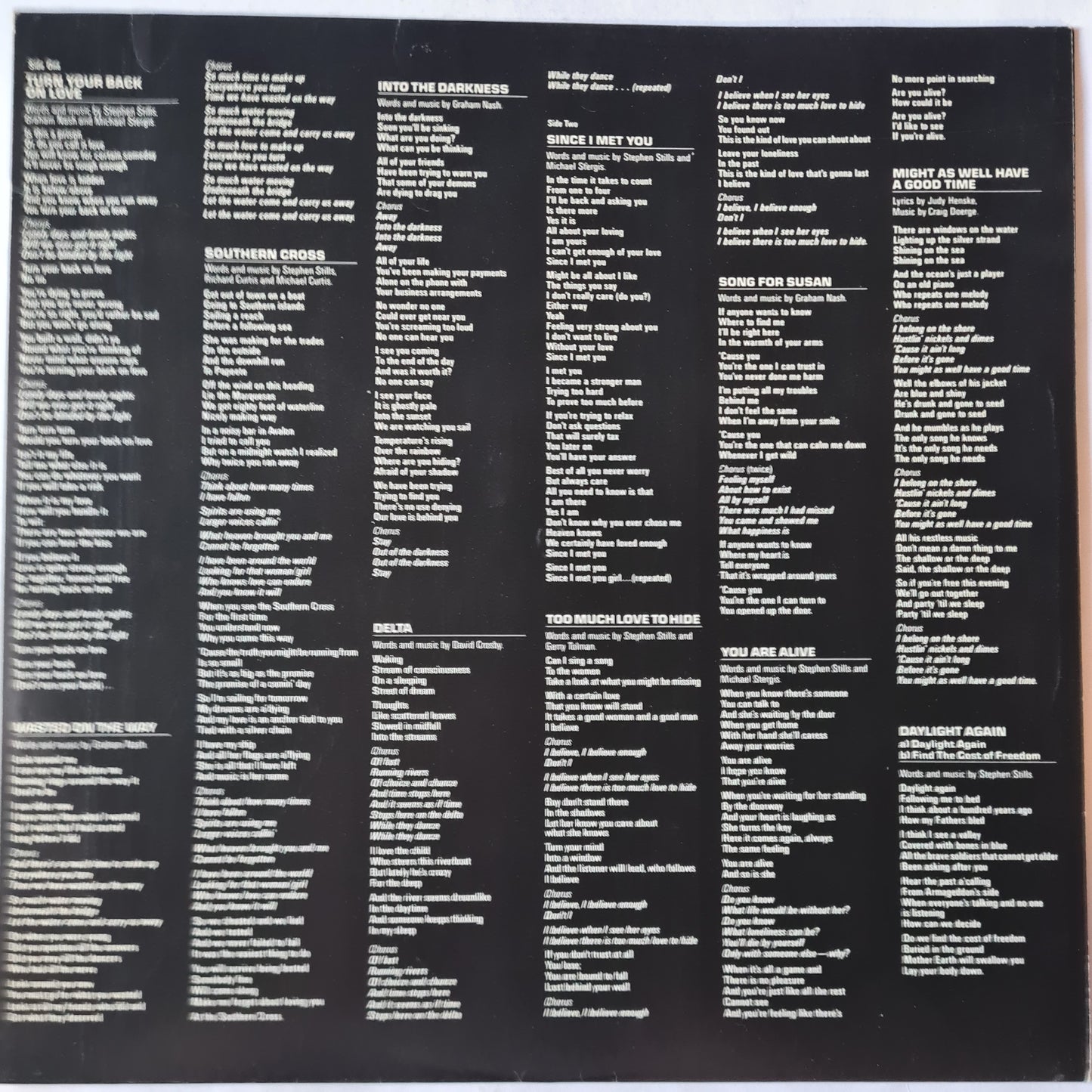Crosby, Stills & Nash – Daylight Again - 1982 (UK Pressing) - Vinyl Record LP