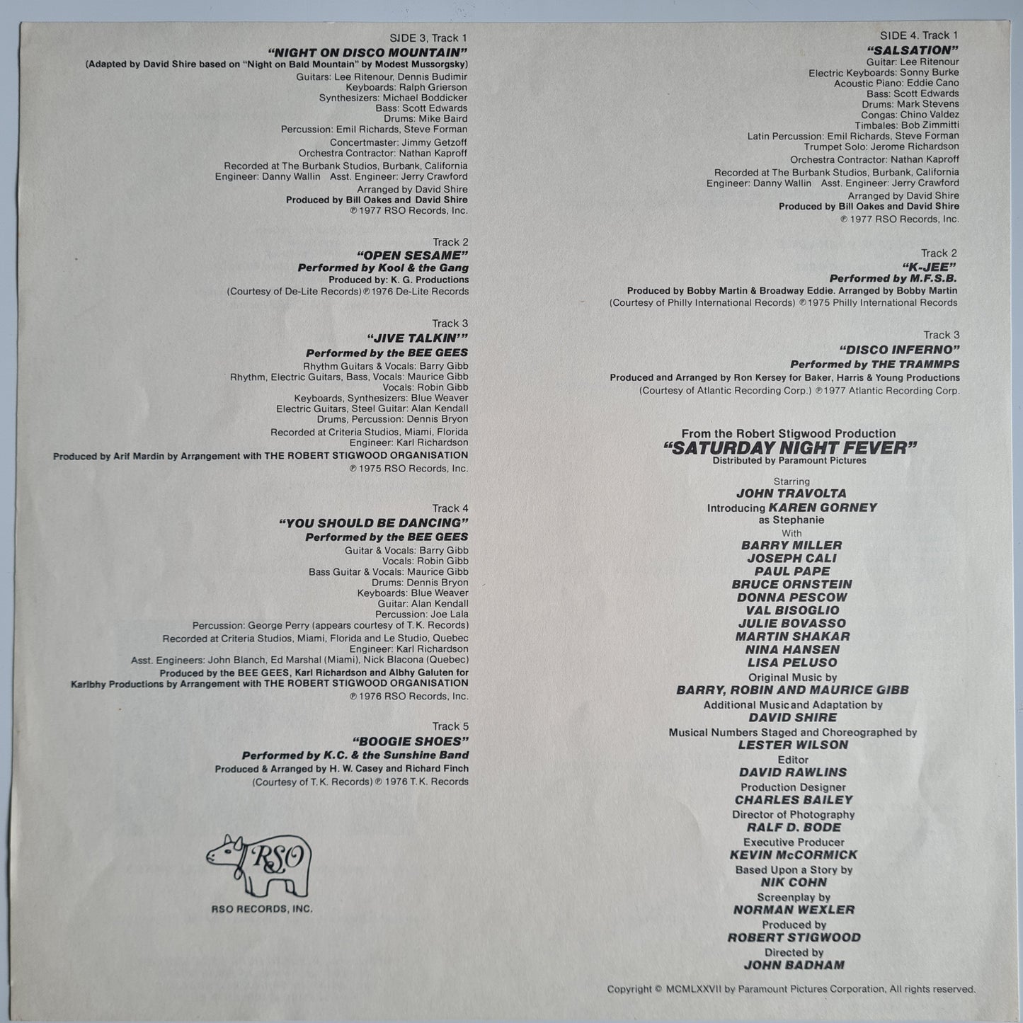 Bee Gees - Saturday Night Fever – The Original Movie Soundtrack - 1977 - Vinyl Record 2LP