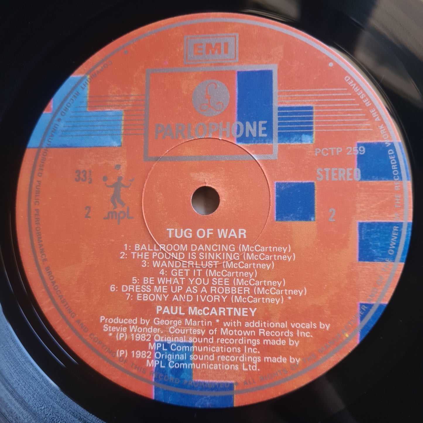 Paul McCartney (Beatles) – Tug Of War - 1982 Vinyl Record LP (near mint)