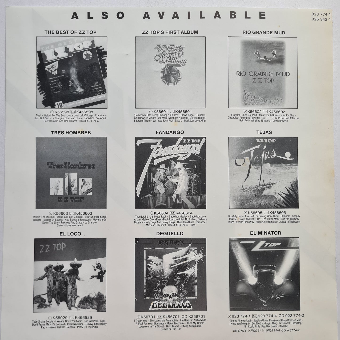 ZZ Top – Eliminator - 1983 (German pressing) - Vinyl Record LP (near mint)