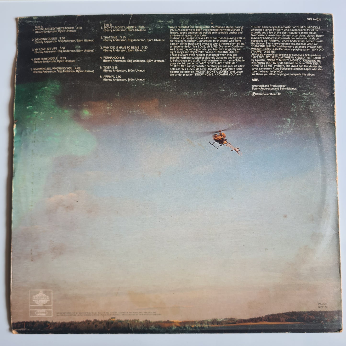 ABBA – Arrival - 1976 (1st New Zealand Pressing) - Vinyl Record LP (non gatefold pressing)