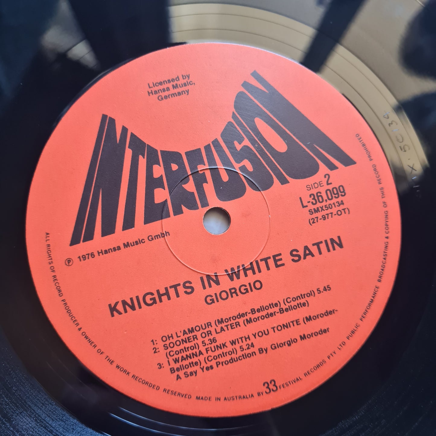 Giorgio Moroder – Knights In White Satin - 1976 - Vinyl Record LP (EX)
