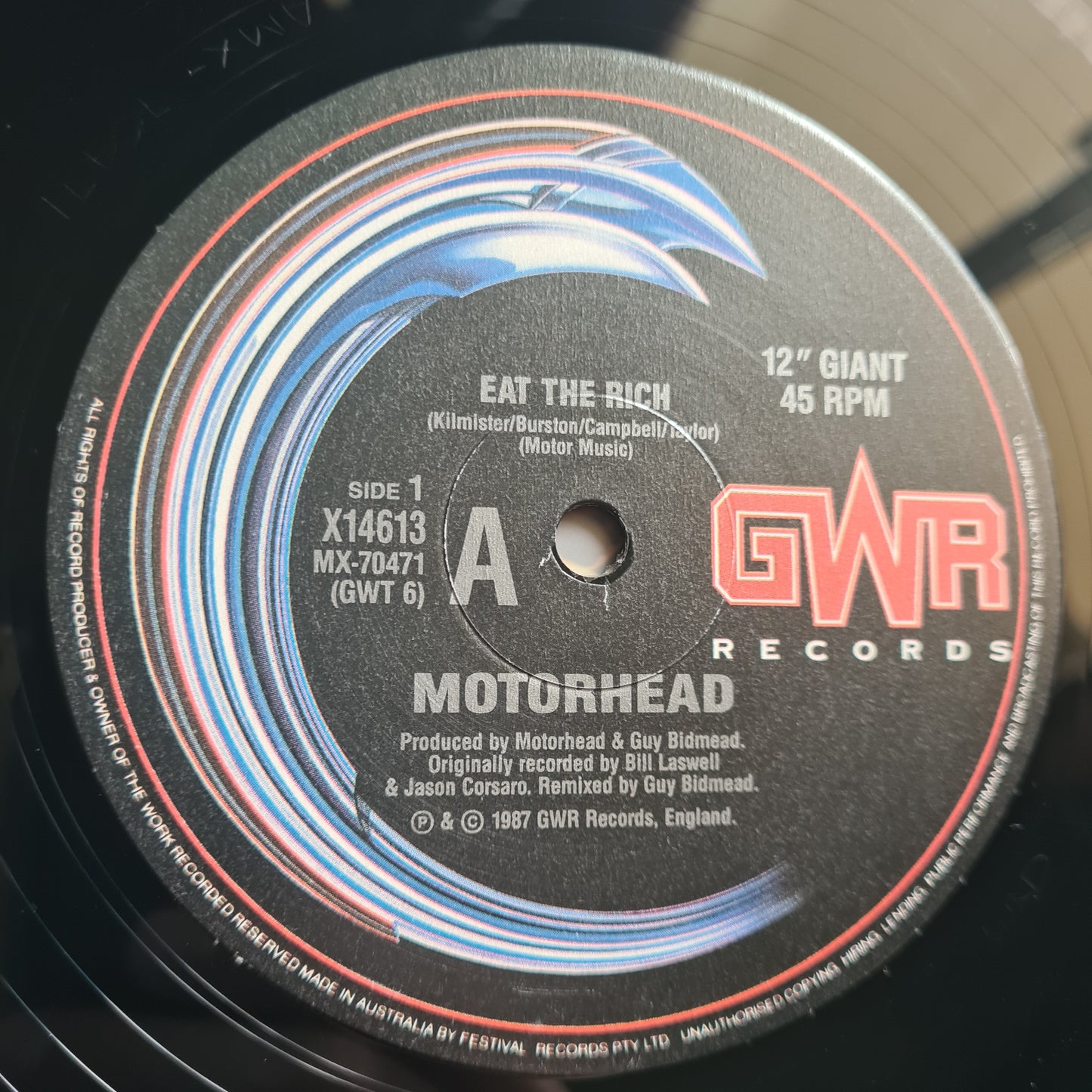 Motörhead – Eat The Rich (12" Single - Limited Edition) - 1987 Australian Pressing - Vinyl Record Maxi Single