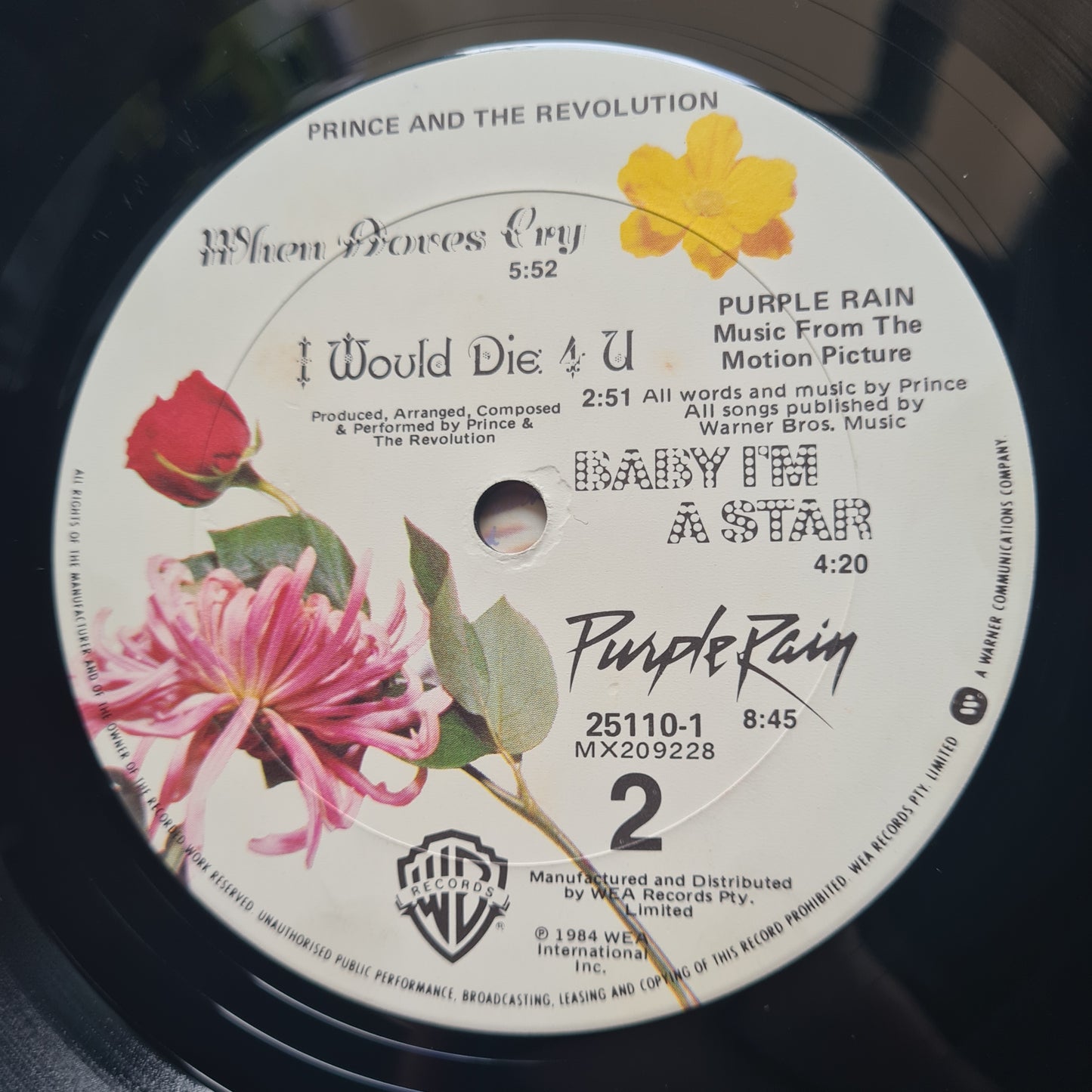 Prince – Purple Rain - 1984 - Vinyl Record LP