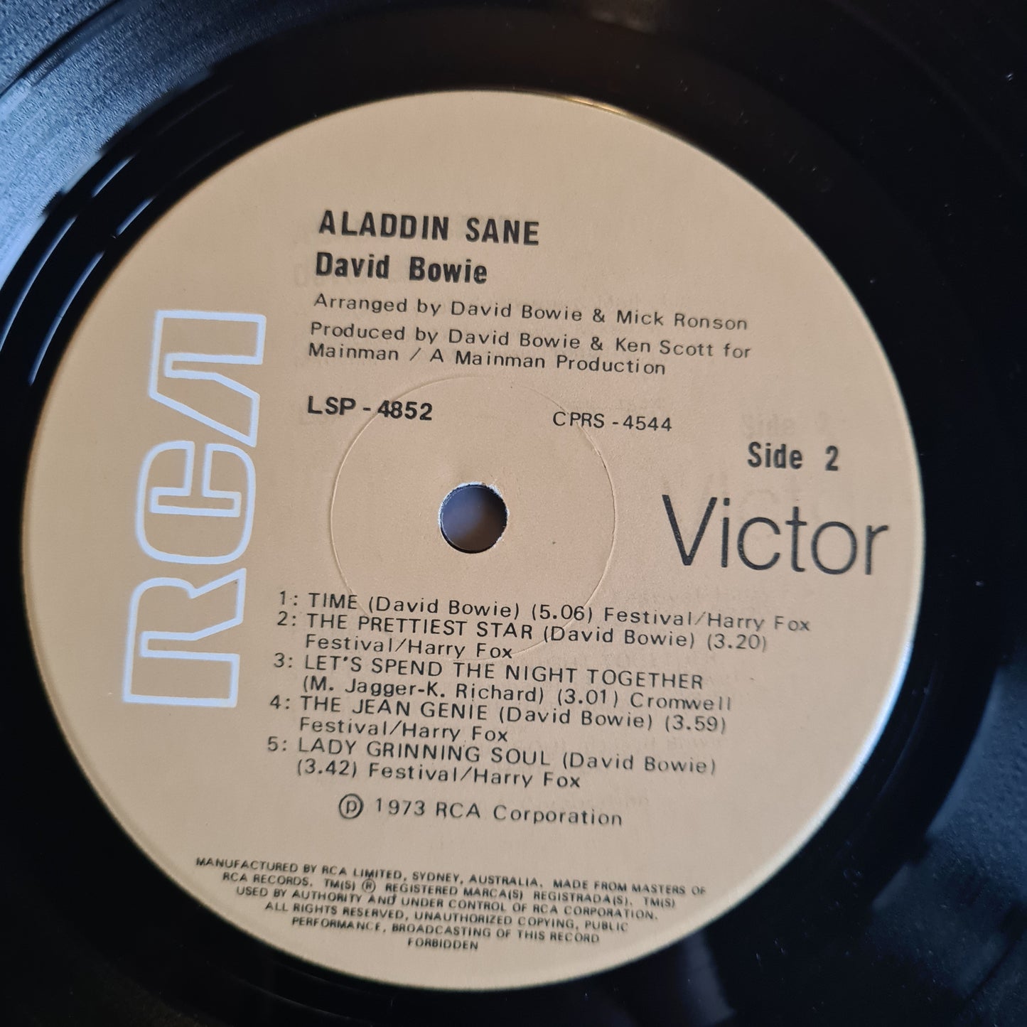 David Bowie – Aladdin Sane - 1973 (1978 Australian Pressing) - Vinyl Record LP (near mint)