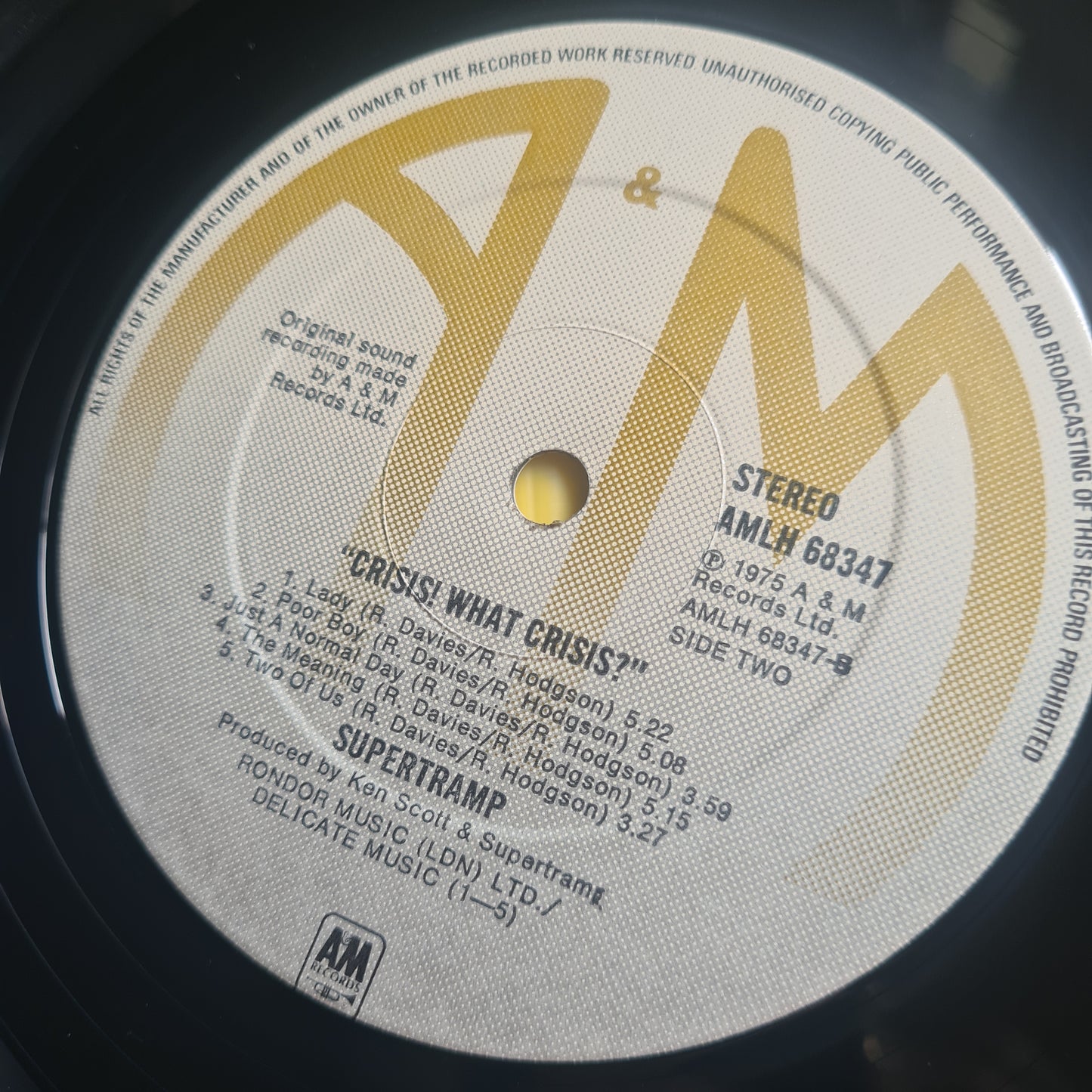 Supertramp – Crisis? What Crisis? - 1975 (Australian Pressing) - Vinyl Record LP