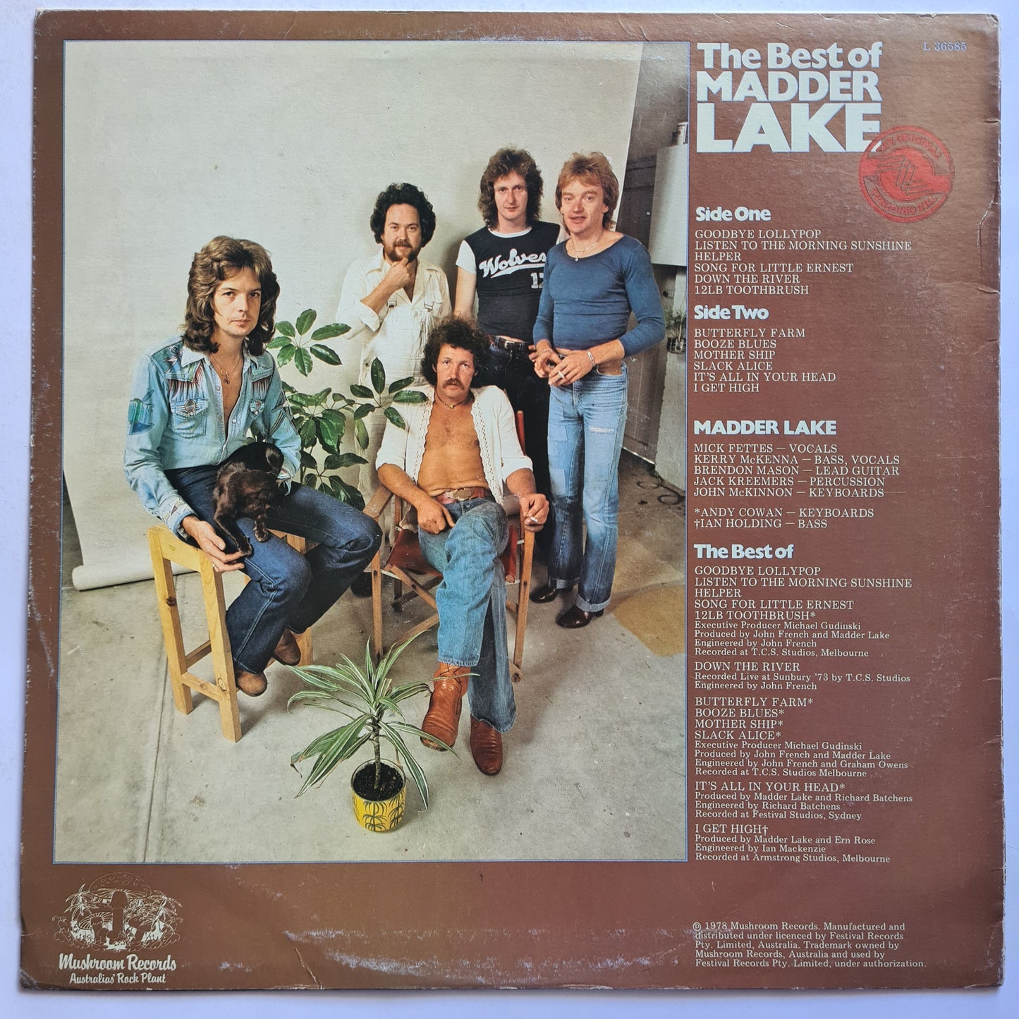 Madder Lake – The Best Of Madder Lake- 1978 - Vinyl Record LP