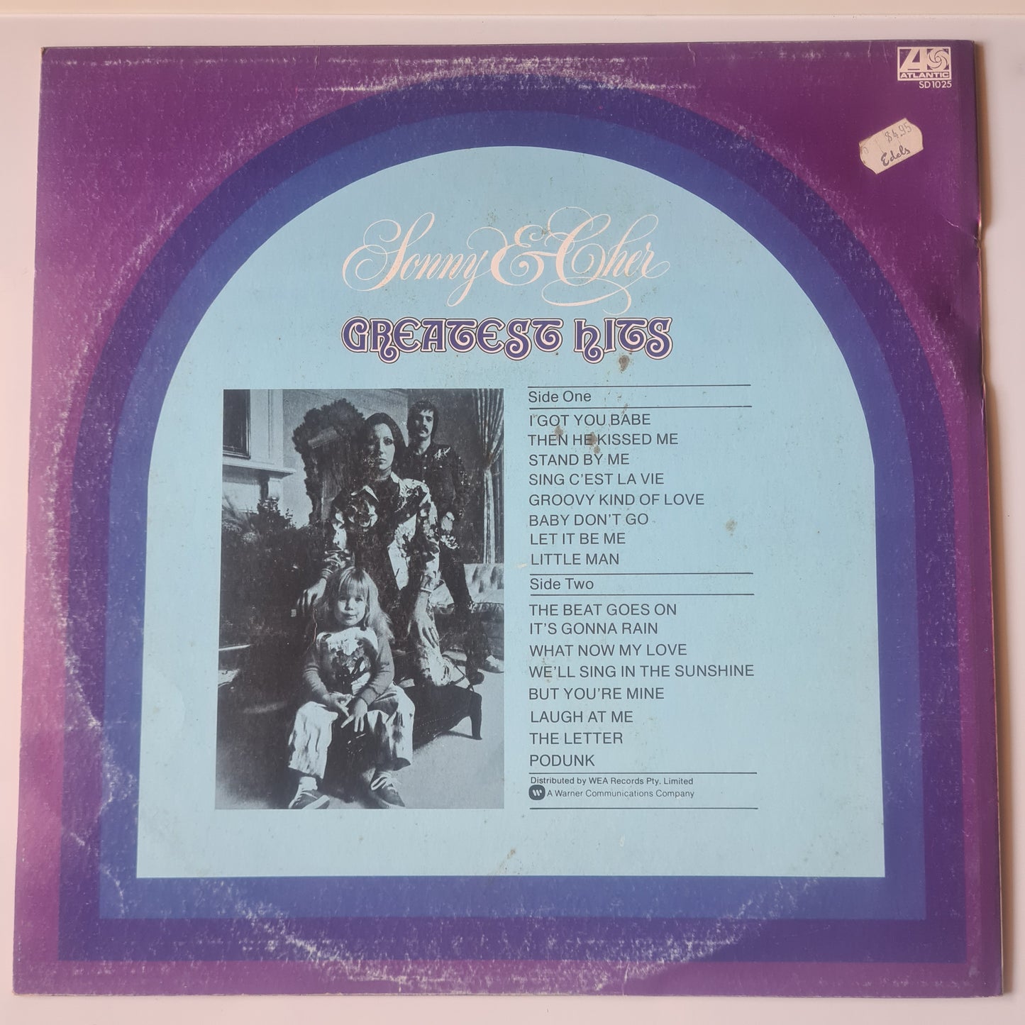 Sonny & Cher– Greatest Hits - 1975 - Vinyl Record LP