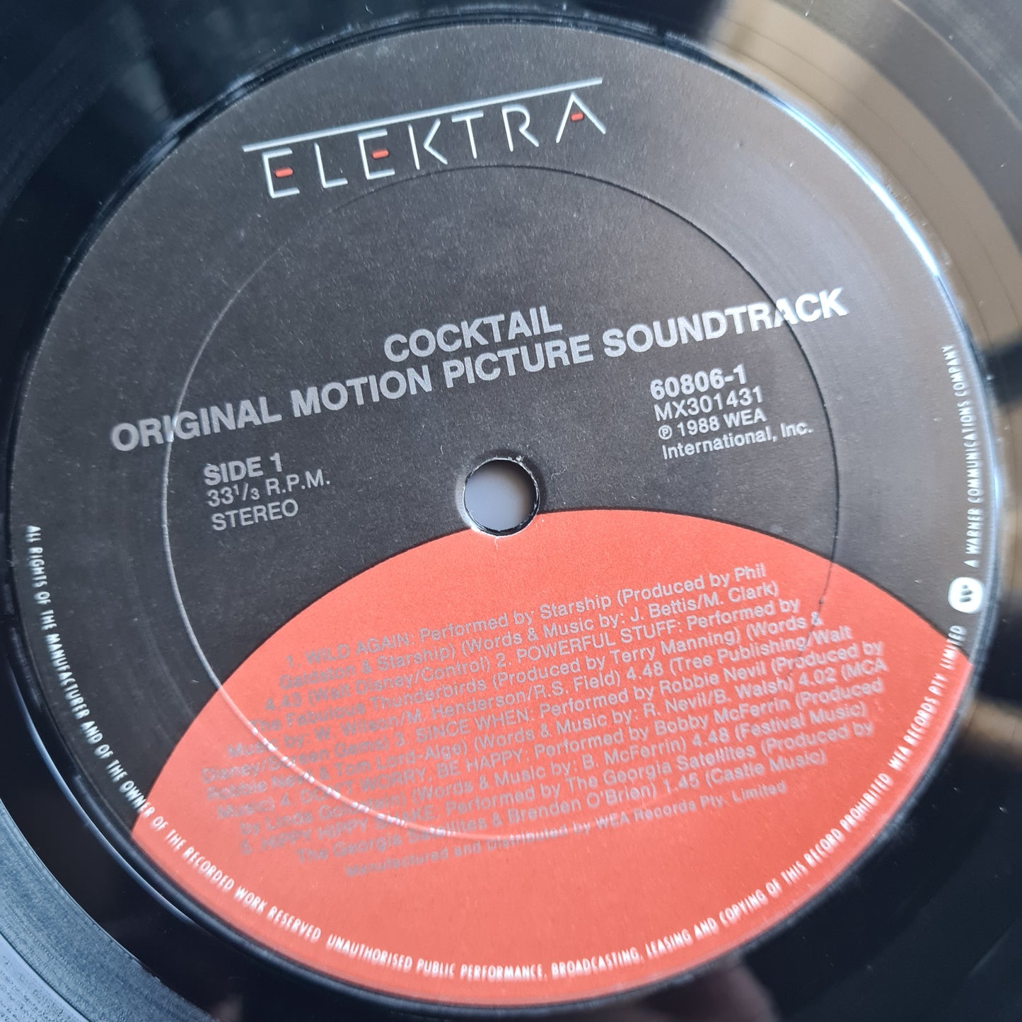 Cocktail – Original Soundtrack From The Motion Picture - 1988 - Vinyl Record LP