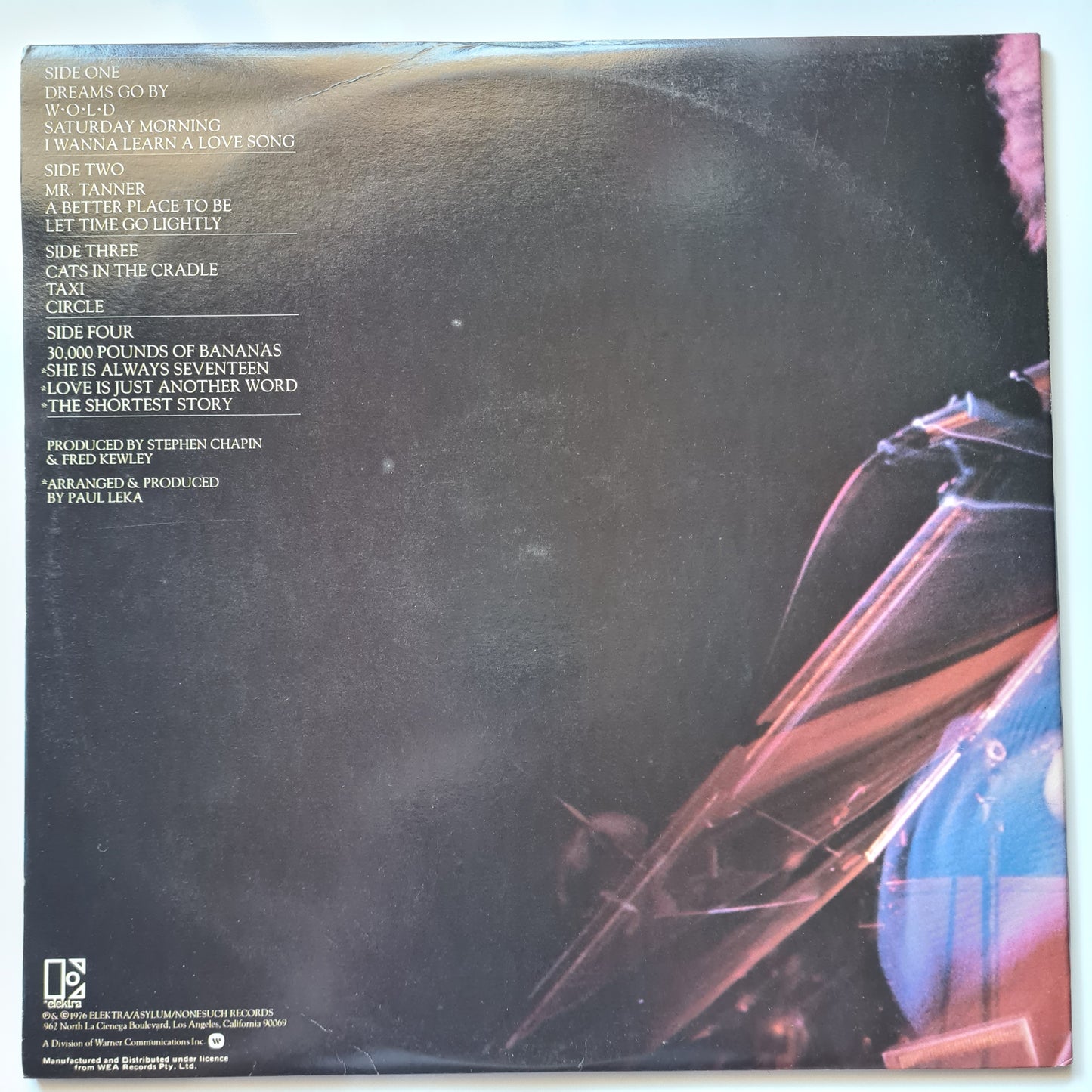 Harry Chapin – Greatest Stories: Live - 1976 - Vinyl Record 2LP (near mint)