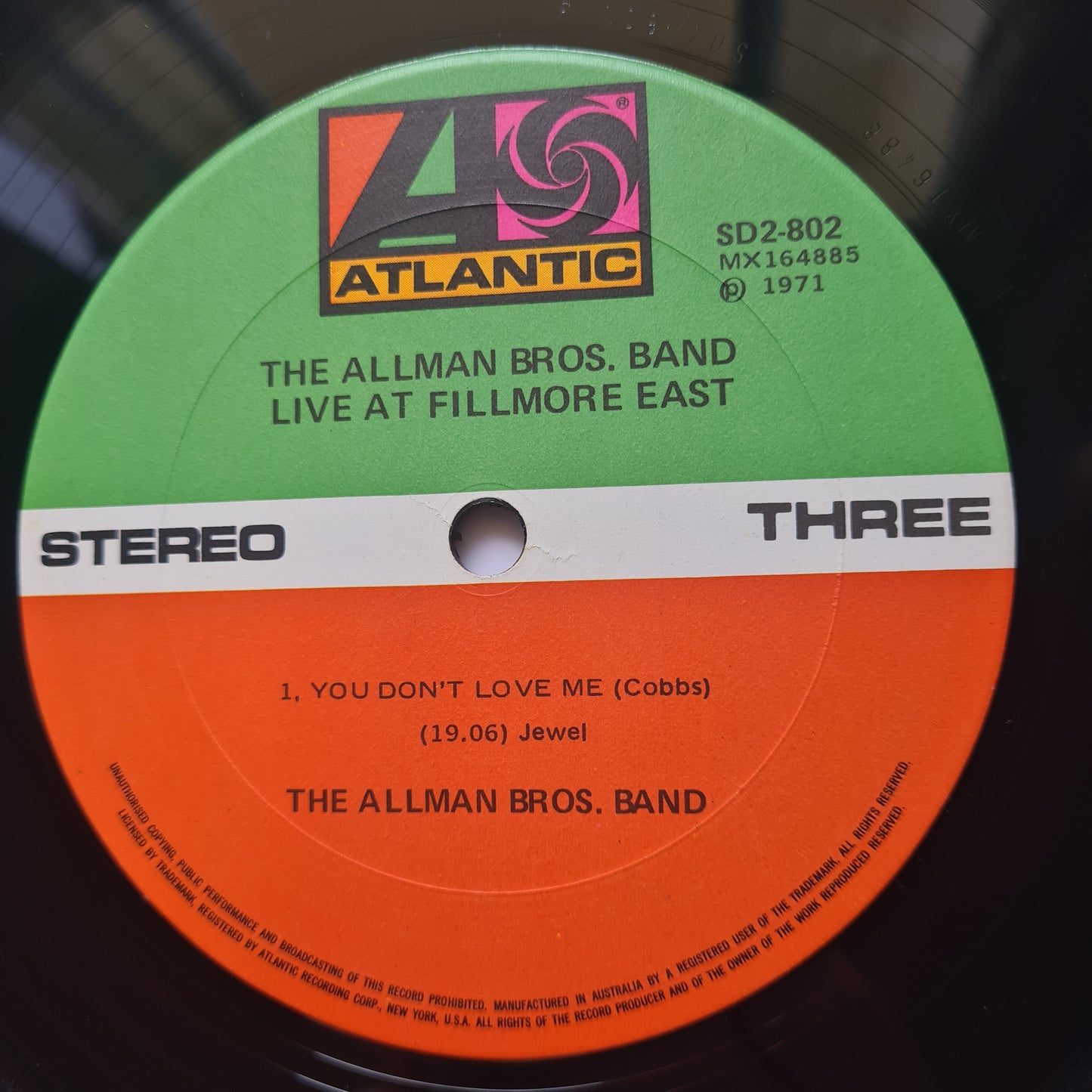 The Allman Brothers Band – The Allman Brothers Band At Fillmore East - 1971 - Vinyl Record 2LP (EX)