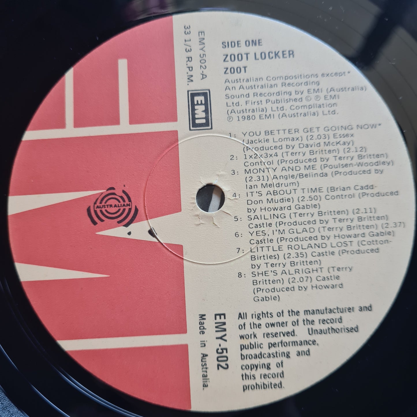 Zoot – Zoot Locker (The Best Of The Zoot - 1968-1971) - 1980 - Vinyl Record LP