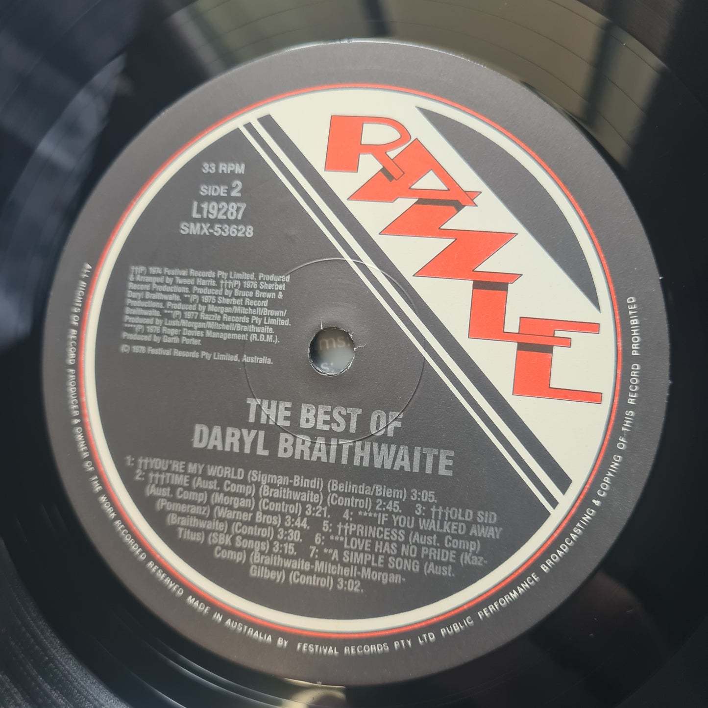 Daryl Braithwaite  – Best Of  - 1978 - Vinyl Record Lp