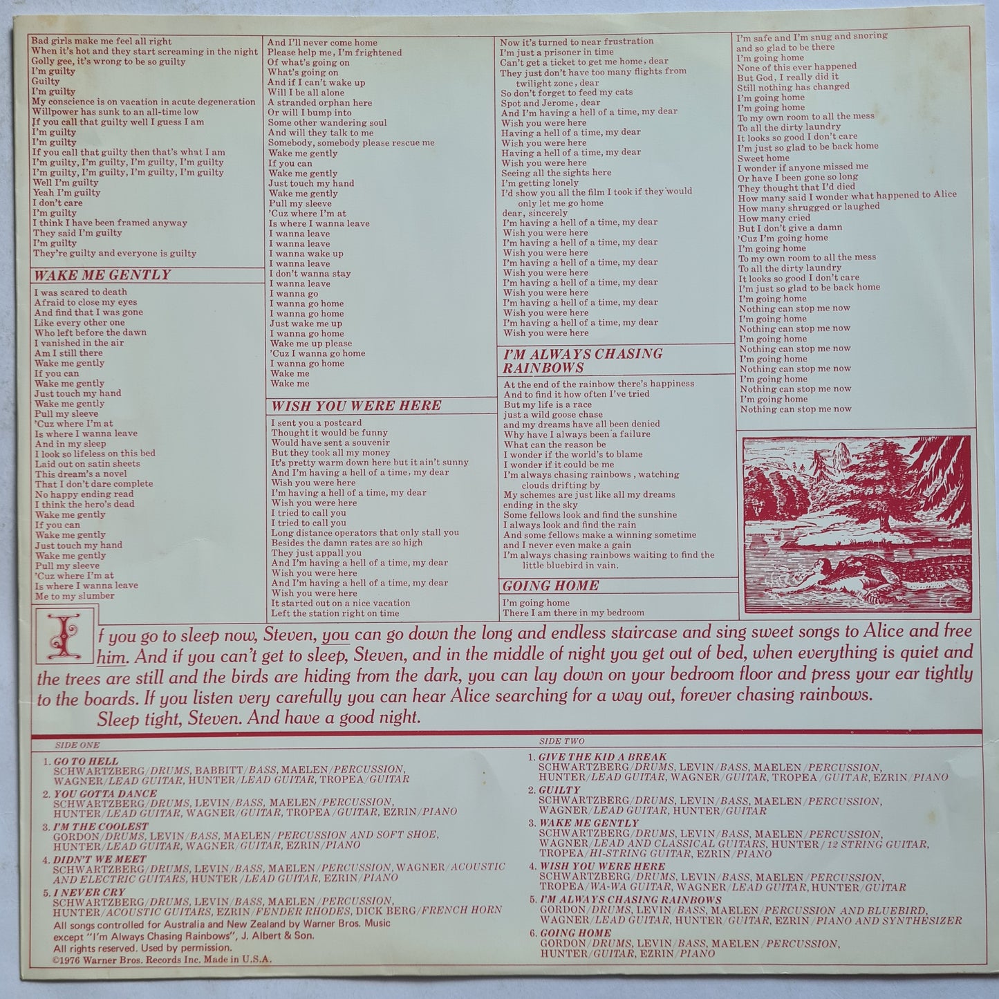 Alice Cooper – Goes To Hell - 1976 - Vinyl Record LP (near mint)