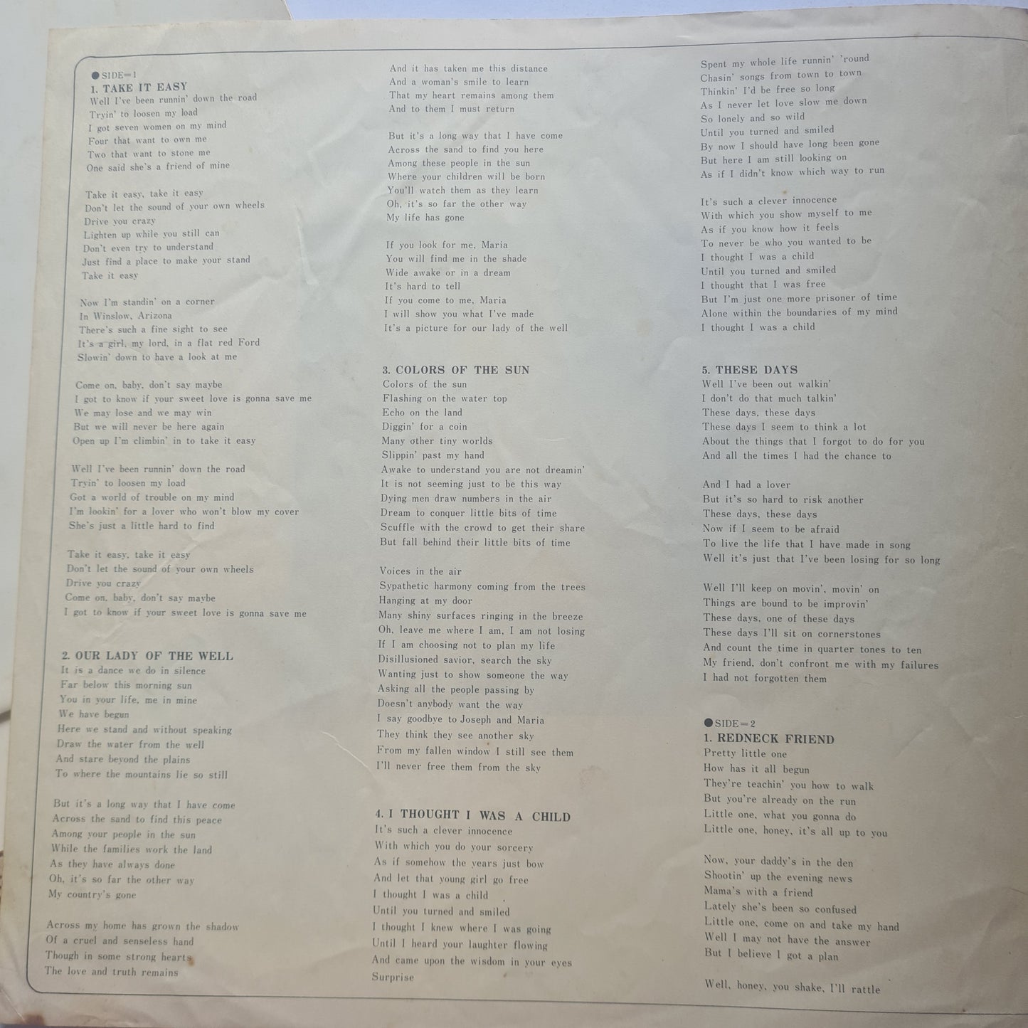 Jackson Browne – For Everyman - 1973 - Vinyl Record LP